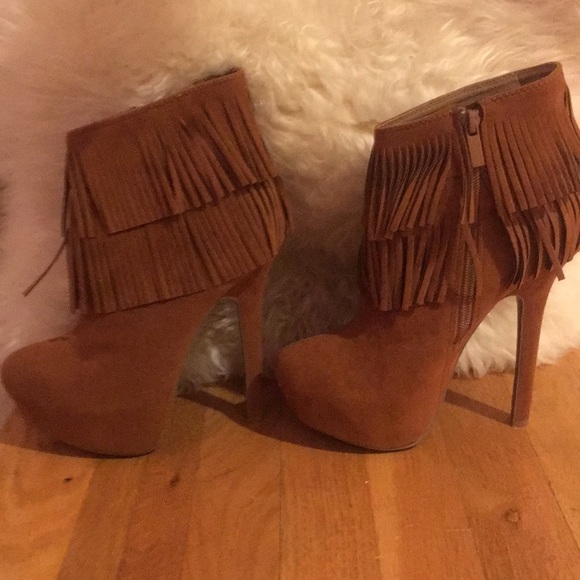 Fringe Platform Booties - Picture 3 of 6